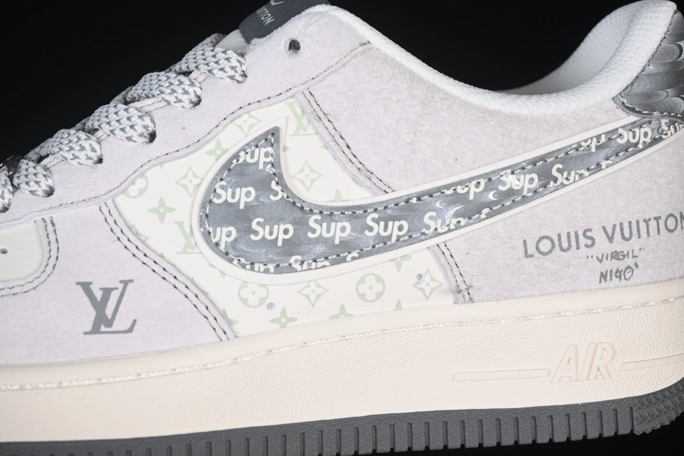 All categories Nk Air Force 1 Air Force series Nk Air Force 1 Low Air Force low-top Nike Air Force 1'07 Low joint model light gray frosted Air Force 1 low-top casual sneakers CX5050-Y48